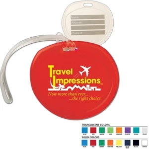 3 3/4" X 3 1/2" X 3/16" - Durable Luggage Tag Features Write-on Surface On Back Side
