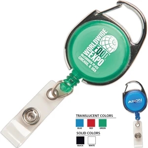 Secure-a-badge (tm) - Metal Carabiner-style Clip On Top Keeps Your Identification Holder In Place