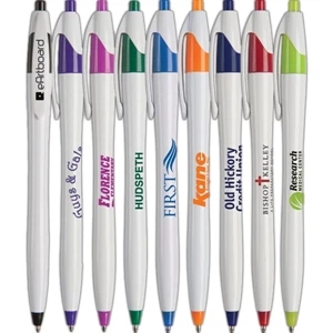 Pasadena W X - Hourglass Shaped Retractable Ballpoint Pen With Black Medium Point