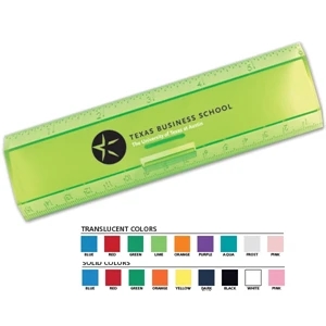 Leading Edge (tm) - Ruler With Clasp For Holding A Pencil On The Underside