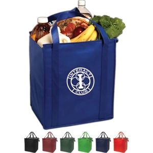 Insulated Large Non-woven Grocery Tote Constructed Of Non-woven Polypropylene