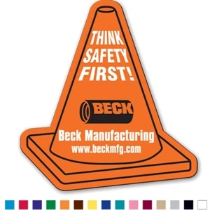 Safety Cone - Magnet Made Of Flexible 30 Mil Permanent Magnet To Adhere To Any Steel Surface