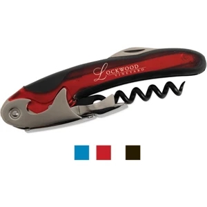 Bordeaux - Wine Bottle Opener With Coated Corkscrew And Double Hinge Lever