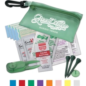 Links - First Aid Kit For Golfers With Vinyl Bandages, Towelettes And More