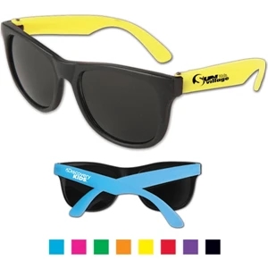 Junior - Neon Sunglasses With Dark, Ultraviolet Protective Lenses. Uv Rating 400