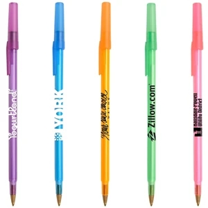Competitor - Capped Transparent Stick Pen With A Medium-point Cartridge