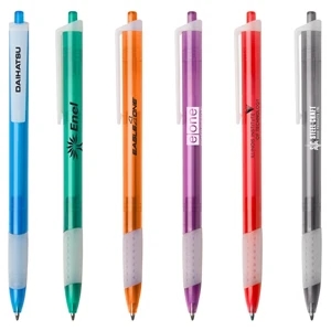 Catalina Tg - Slim Retractable Ballpoint Pen With Translucent Barrel And Rubber Grip