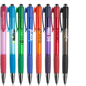Ventura Tgc - Retractable Ballpoint Pen With Rubber Grip And Translucent Barrel