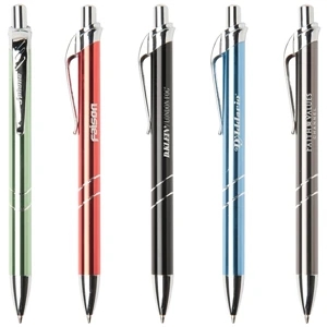Cordoba - Retractable Ballpoint Pen With Anodized Aluminum Barrel With Chrome Accents