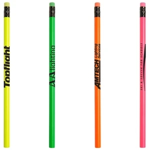 Jo-bee - Pencil With A Bright Neon Color, Matching Eraser And Black Ferrule
