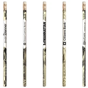 Big Bucks Jo-bee - Round Pencil With A Money Design On Barrel With Number 2 Lead Only