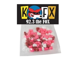 Candy King - Candy Bag (with Header Card) With Candy Hearts. Heart Shaped Candy In Header Bag