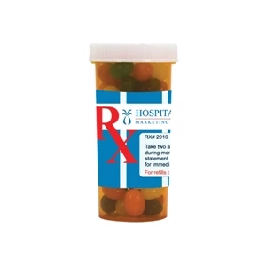 Candy King - Large Pill Bottle With Jelly Beans. Jelly Bean Candy In Pill Bottle