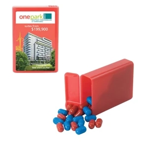 Mint Man - Refillable Plastic Mint/candy Dispenser With Colored Bullet Candy. Candy Dispenser