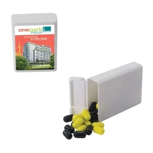 Mint Man - Refillable Plastic Mint/candy Dispenser With Colored Bullet Candy. Candy Dispenser