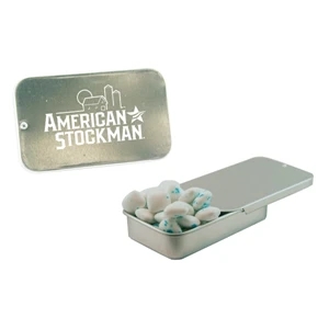 Mint Tin Maniacs - Slider Tin With Sugar-free Gum. Sugar Free Chewing Gum In Mint Candy Tin