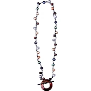 New Style Vintage England - 16" - Antique Copper Chain And Toggle Clasp. Engraved With The Words. 'love Joy'