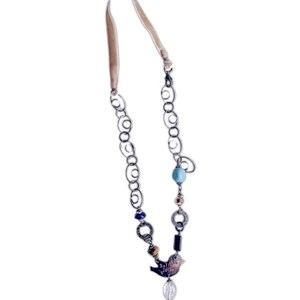 New Style Birds Of A Feather - Without Tag - Bird And Feather On Antique Copper Chain