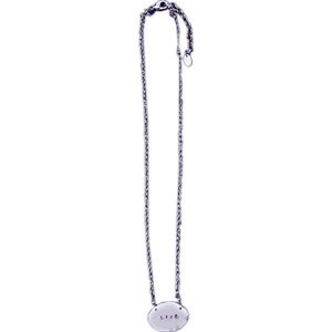 New Style Made For Each Other - Live - This Silver Toned Rolo Chain Necklace Features A Classic Oval Charm