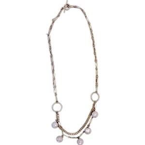 Eevah Treasure Of The Sea - With Tag - Satin Gold Plated And Shell Mosaic Bead Necklace Approx 24" Length