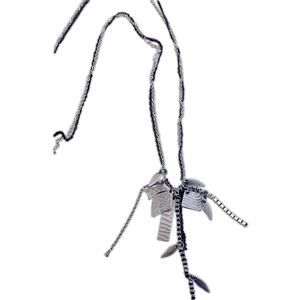 Eevah The Savanah - With 3 Tag - Antique Silver Chains And Charms Animal Inspired Bracelet
