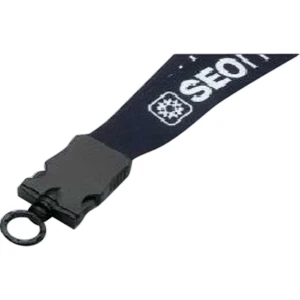 1" Polyester Dye Sublimated Lanyard With Plastic Snap Buckle Release And O-ring
