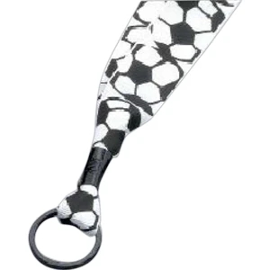 7/8" Dye-sublimated Grosgrain Ribbon Lanyard With Metal Crimp & Metal Split Ring