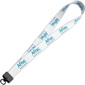 1" Dye Sublimated Stretchy Elastic Lanyard With Plastic Clamshell And O-ring
