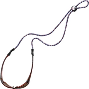 Round Locking Slider - Dual Use Nylon Cord Trade Show Lanyard With Adjustable Locking Slider
