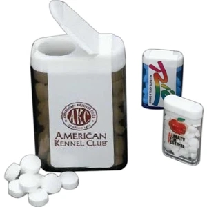 Sweetz (tm) - Direct Imprint - Small Rectangular Flip Top Mint Dispenser
