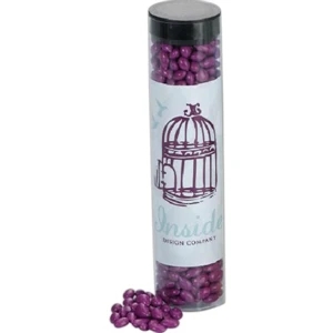 Sweetz (tm) - Medium Cylinder - Plastic Cylinder With Black Cap And Your Choice Of Candy Fill