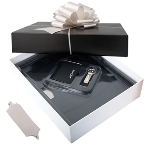 Black Label - Executive Gift Set With Padfolio, Business Card Holder And Key Ring