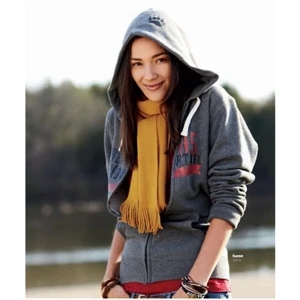 Huron - Blank - Women's Fleece Hoody With Metal Zipper And Rib Knit Sleeve Cuffs And Body Hem