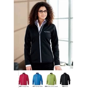 Oyama - Blank - Women's Knit Jacket With Tapered Waist & Center Front Contrast Coil Zipper