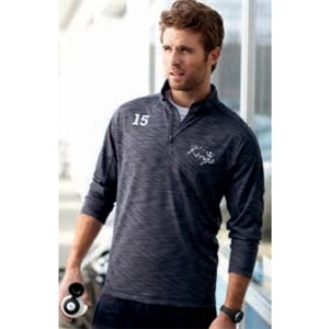 Yerba - Blank - Men's Knit Quarter Zip Has Autolock Zipper Pull And Dropped Back Hem
