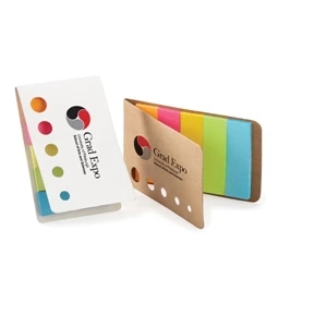 Easi-notes (r) - Non-refillable Flag Pack With 5 Adhesive Pads & A Cardboard Die-cut Cover