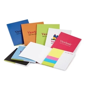 Easi-notes (r) - Non-refillable Memo/flag Book, Yellow Memo Pad And 3 Multi-colored Adhesive Flags