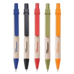 Micro-ecologist - Push-action Ballpoint Mini Pen With Paper Barrel And Corn Starch Trim