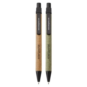 Ecologist - Push-action Ballpoint Pen With Paper Barrel & Colored Cornstarch Trim
