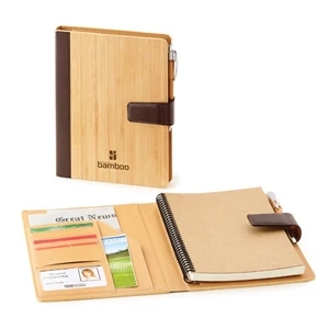 Journal Has A Bamboo Cover, Natural Colored Vinyl Lining & Brown Vinyl Trim