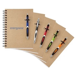 Helix-eco - Combo With Ballpoint Biodegradable Pen And Cardboard Journal With Hard Cover