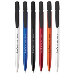 Pilar - Plastic Ballpoint Pen With Push-action Pen Function & Retro Metallic Finish