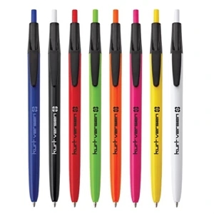 Jean - Plastic Ballpoint Pen With Push-action Pen Function & Black Trim