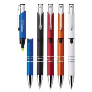 Nicolas - Twist-action Plastic Pen With Metallic Finish, Pull-off Cap, Black Accents & Trim
