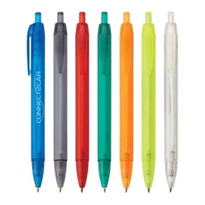 Gummy - Plastic Pen With Push-action Pen Function & Frosted Translucent Finish