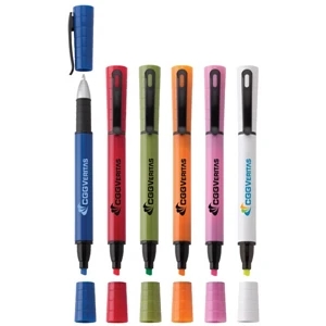 Challenger - Plastic Pen/highlighter With Solid Colored Finish, Matching Clip & Black Clip