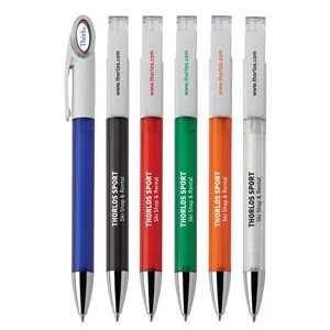 Erica - Plastic Ballpoint With Frosted Translucent Finish And Twist-action Pen Function