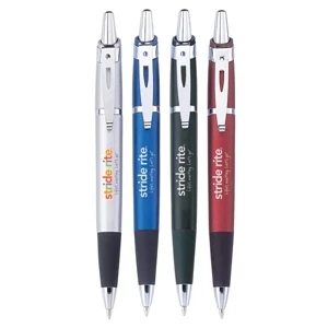 Cosmopolitan - Plastic Push-action Ballpoint Pen With Retro Metallic Finish, Chrome Trim & Grip
