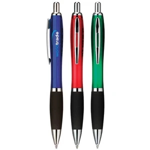 Isadora - Push-action Ballpoint Pen With Chrome Trim And Black Comfort Grip