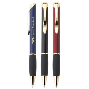 Tenor - Twist-action Ballpoint Metal Pen With Translucent Metallic Barrel